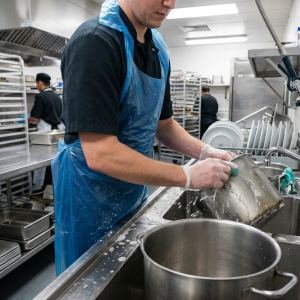 Ποδιά Μιας Χρήσης Defender 11 LDPE Μπλε Αδιάβροχη Brenta