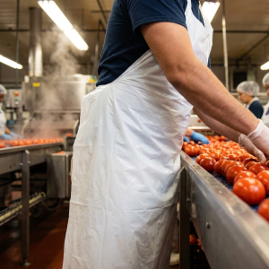 Ποδιά Μιας Χρήσης Defender 20 LDPE Λευκή Αδιάβροχη Brenta