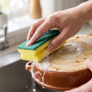 Σφουγγάρι Κίτρινο Πράσινη Τσόχα Με Λαβή Temotex