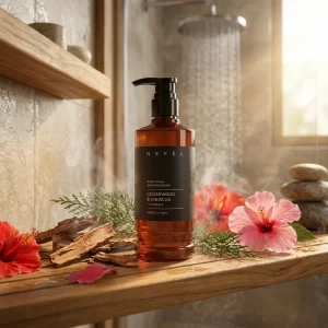 Nefel body wash cedarwood &hibiscus 480ml