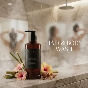 Nefel cedarwood&hibiscus hair&body wash 480ml